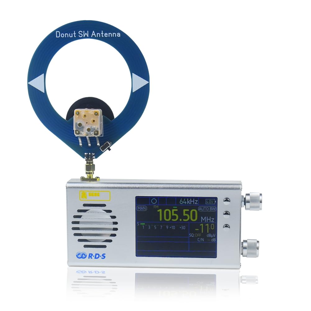 Bloepum TEF6686 Full Band Radio Receiver,Portable Digital AM FM Stereo Radio with 3.2 Inch LCD Screen,7000mAh Battery(Silver)