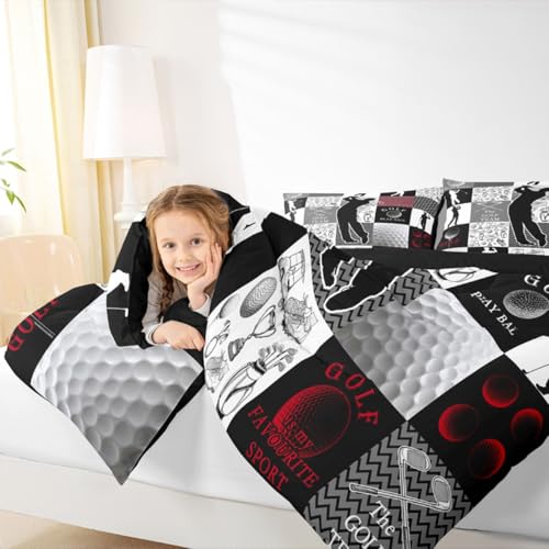 Image of Feelyou Golf Comforter Set Twin Size 2 Pcs Kids Boys Girls