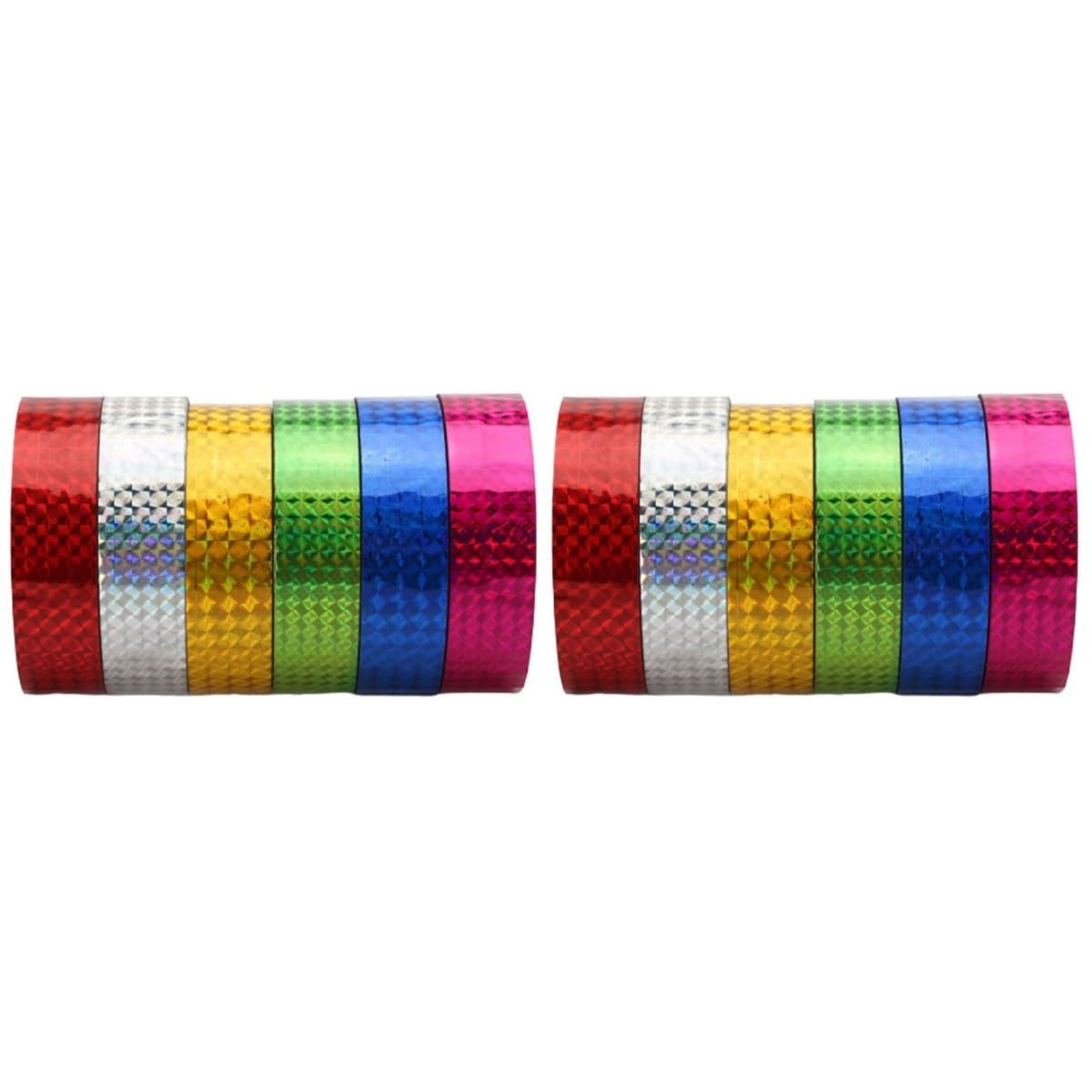 Housoutil 12 rouleaux Ruban Adhésif Décoratif Holographique Ruban Photo DIY pour Cadeau et Décoration