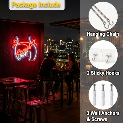 Image of Coors Neon Sign for Wall Decor Light Up Sign Crs Led Signs for Man Cave Room Bar Pub Party Home Wall Decor USB Powered