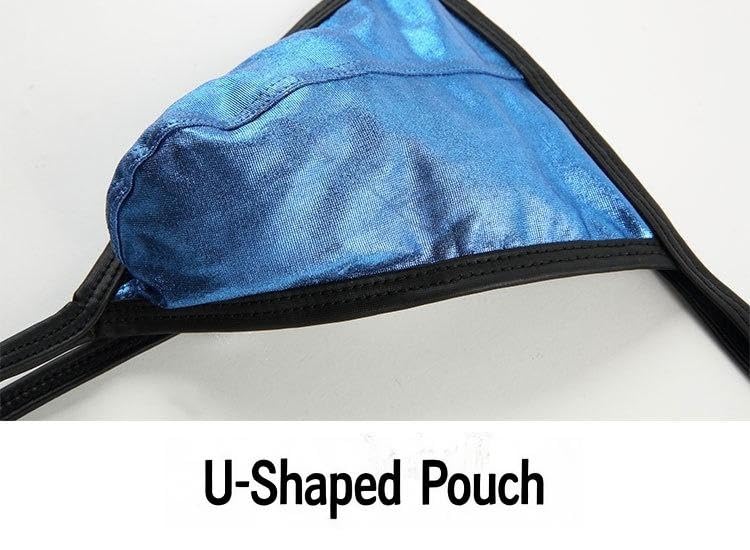 3 Pack Shiny Men's Thong - Dazzling,Metallic Sexy G-string Low rise & Fashionable Underwear3