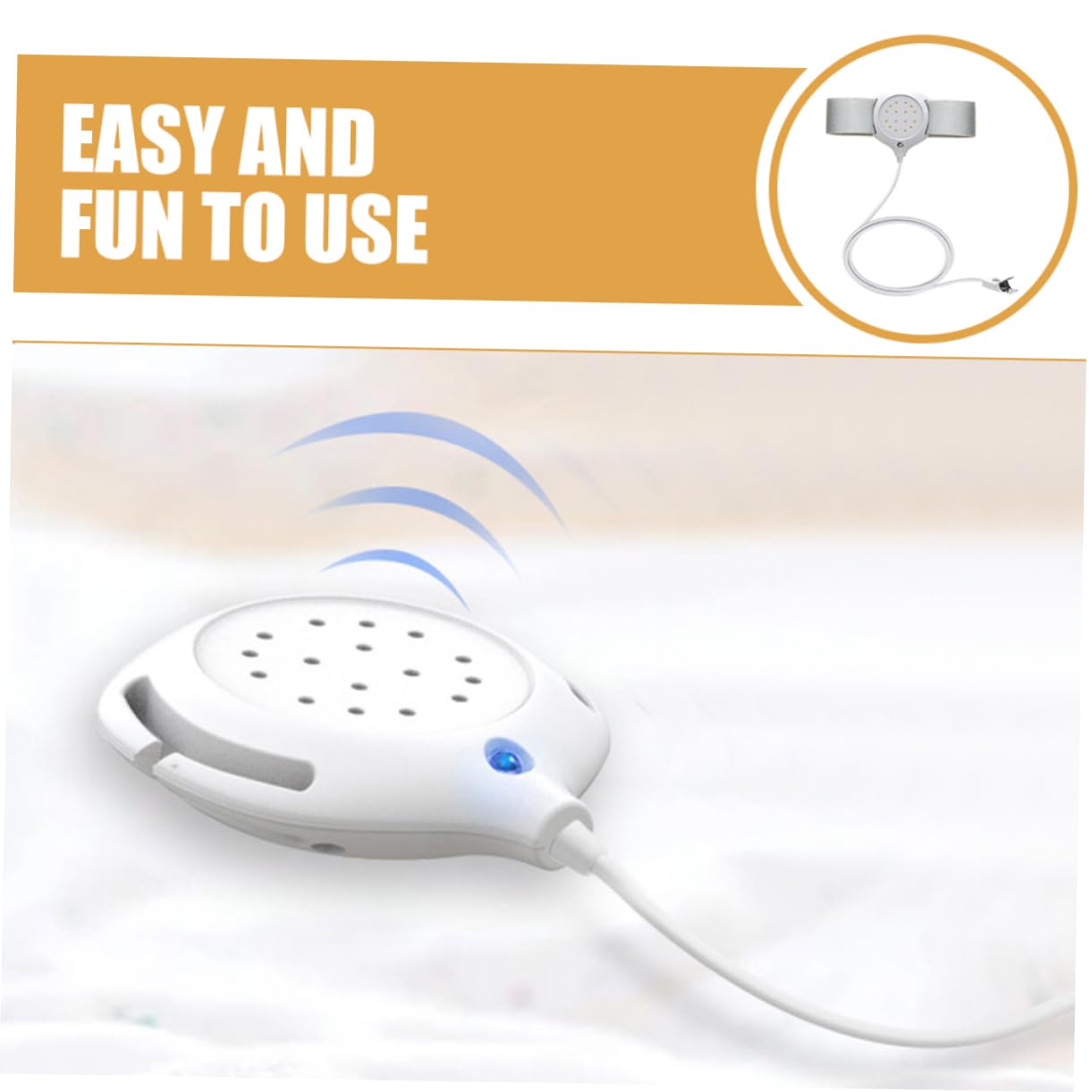 Alarme Énurésie Nocturne Vibration Forte pour Garçons Capteur D'urine Abs pour Apprentissage Propreté Couleur Aléatoire et Garçon et Filles en Sommeil Profond