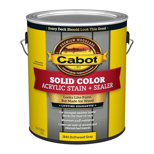 Cabot 140.0001844.007 Solid Color Decking Stain, Driftwood Gray