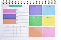 Planner Semanal Colorido 50 Folhas Para Organização de Tarefas Agenda Anotações Estudo Trabalho 2026