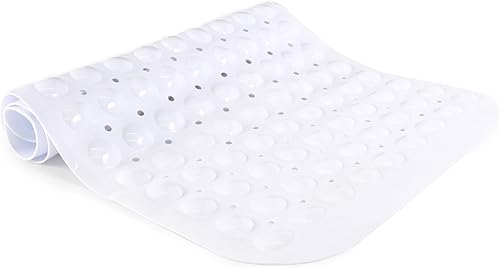 Miniatura 7 de Kenney KN61292 - Tapete de baño de burbujas de vinilo, tapete de ducha con ventosas y agujeros de drenaje para uso dentro de la ducha del baño,
