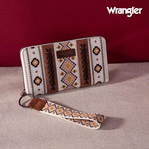 wrangler wallet purse for women western aztec clutch wristlet wallet with credit card holder