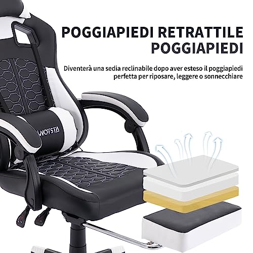 WOTSTA Sedia da gioco Sedia da Gaming Sedia Gaming...