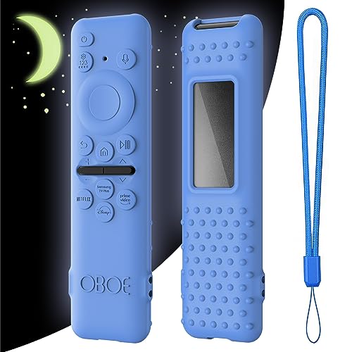 Image of OBOE Silicone TV Remote Cover for Samsung Remote TM-2360 E, Glow in Dark Blue