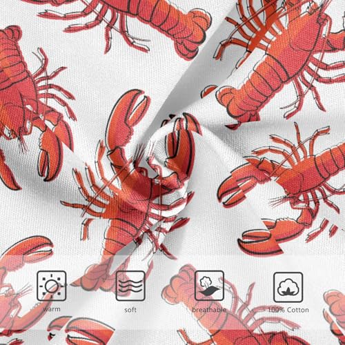 Boys' Underwear Cotton Little Boys Red Crayfish Briefs Soft Toddler Underwear 2T-8Y3