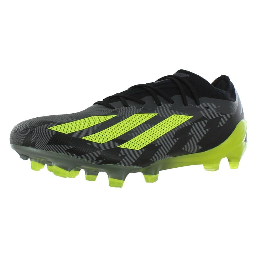 Image of adidas X Crazyfast Injection.1 Firm Ground Unisex Shoes Size 13, Color: Core Black /Team Solar Yellow /Grey Five