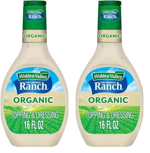Hidden ValleyOriginal Ranch Organic Salad Dressing & Topping, Gluten Free - 16 Ounce Bottle (Package May Vary) (Pack of 2)USDA Organic