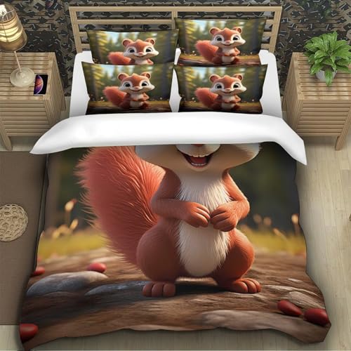 Housse de couette phoque 3D microfibre de qualité premium avec fermeture éclair 220x240 - 5