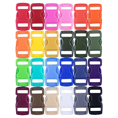 PARACORD PLANET 3/8 Inch Contoured Side Release Buckles Including Neon, Clear (Transparent), Glow in The Dark, Choose from 5 - Image 2