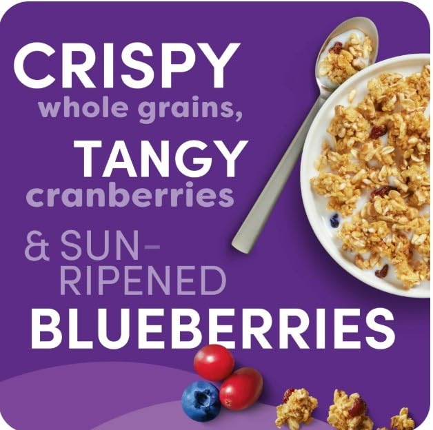 Cold Breakfast Cereal byKashi- Vegan Protein - Fiber Cereal - Mixed Berry Crunch - 17.7 Oz Box - Pack of 2