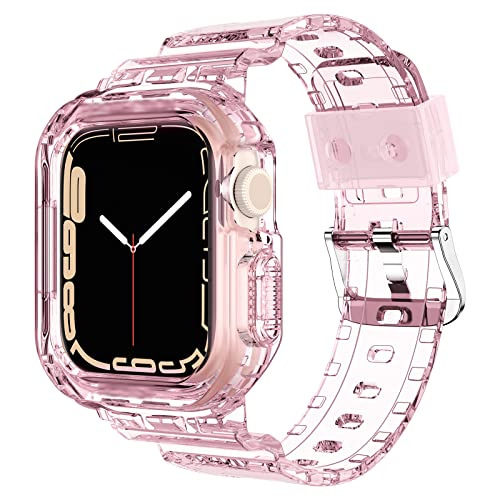 Tensea for Apple Watch Band 38mm 40mm 41mm 42mm 44mm 45mm 49mm for Women Men, Cute Soft Sport Strap with Bumper Case, Cool Wristband Accessories for iWatch Ultra SE2 Series 9 8 7 SE 6 5 4 3 2 1