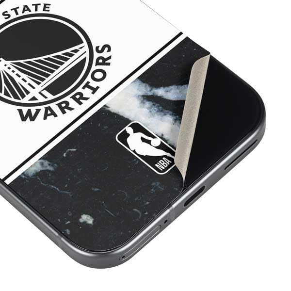 Skinit Decal Phone Skin Compatible with Google Pixel 9a - Officially Licensed NBA Golden State Warriors Marble Design