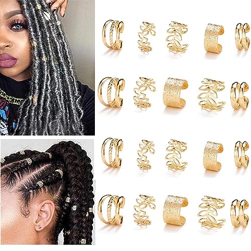 30 Accesorios para Trenzas y Dreadlocks en Estilo Dorado miniatura 4