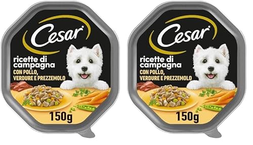 Cesar Ricette di Campagna con Pollo e Misto di Verdurine - 14 Vaschette (Confezione da 2)