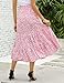 FUNJULY Maternity Skirt Womens Swing Skirt Maternity Outfits Pregnancy Skirt Long Beach Skirt Maternity Dress for Photoshoot L-Pinks