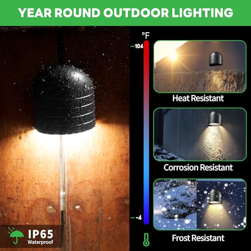 Image of Low Voltage LED Step Lights - Warm White & Daylight White Selectable, Landscape 12V Deck Lights Outdoor, Hardwired IP65 Waterproof Aluminum Black for Wall Garden Handrail 12 Pack