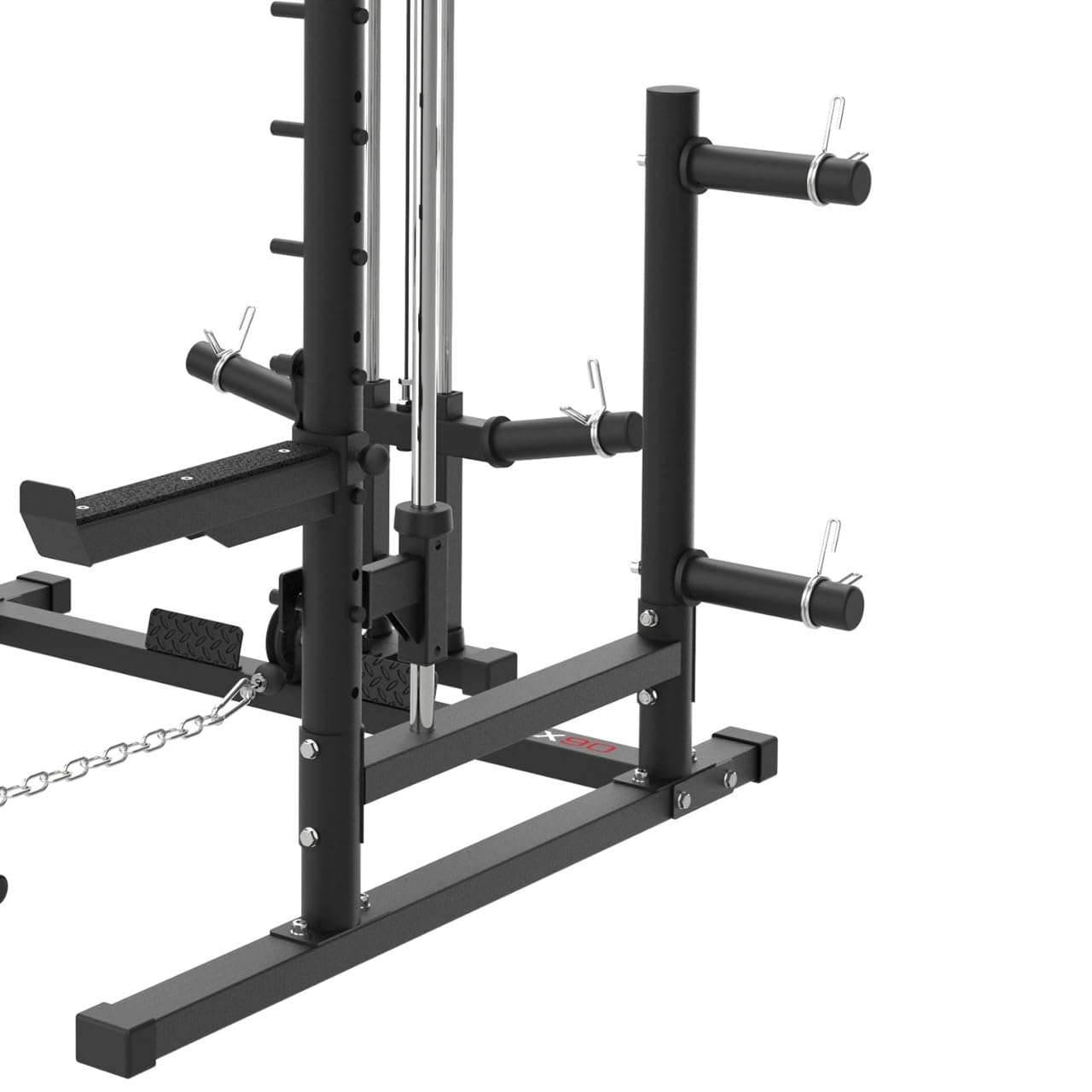 Toorx WLX-90 [Smith Machine Power Rack Stazione Sollevamento Pesi] Multifunzionale con Cavi Pulley Lat Machine Squat Rack Chin Up Barra Tricipiti Allenamento Forza Casa Palestra