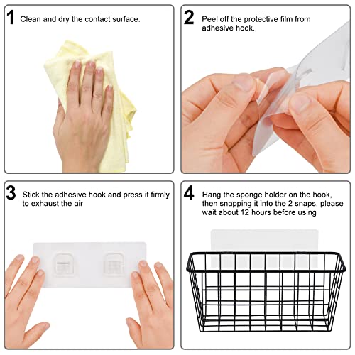 Toplife-Kitchen-Hanging-Basket-No-Drilling-Cabinet-Door-Organizer-Rack-Wall-Adhesive-Basket-for-Cabinet-Cupboard-Door-Bathroom-Kitchen-Storgae-Baskets-Black-2-PacK