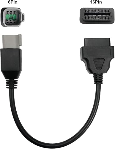 Miniatura 3 de WUMZIJ Adaptador de cable de diagnóstico OBD para motocicleta de 6 pines, apto para BRP Moto ATV UTV motocicleta bike Clut, herramienta de