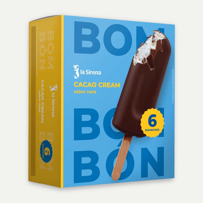 La Sirena Bombón Nata 6 unidades 480ml (Congelado)