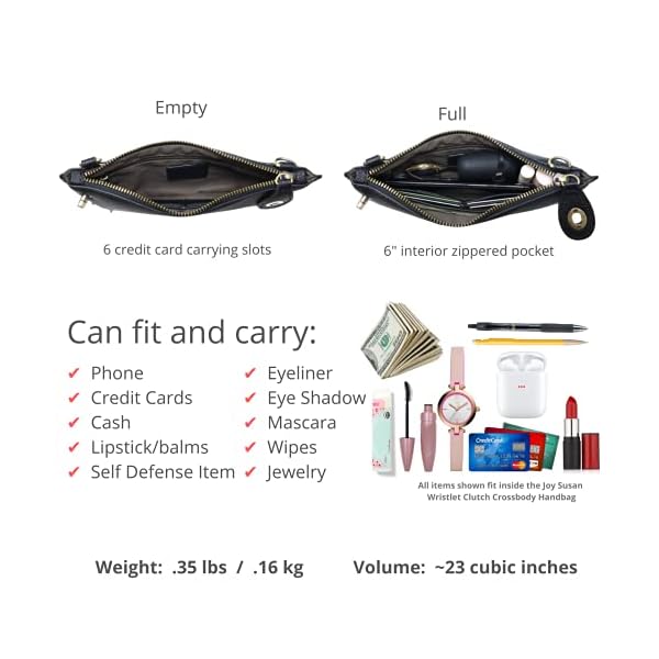 Joy-Susan-Womens-Mini-Crossbody-Wristlet-Clutch Joy Susan Women's Mini Crossbody: Wristlet Clutch - Black