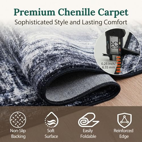 Image of Dream Weaverz Anti Slip Rectangular Carpet for Living Room & Hall | Silk | Flat Woven Soft Washable Floor Mat for Home, Bedroom Floor & Kitchen | Durable Anti Skid Rug for Daily Use (4 X 6) feet