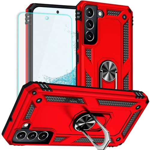 Coque Samsung S22 rouge antichoc évitez les bris d'écran grâce au kit complet