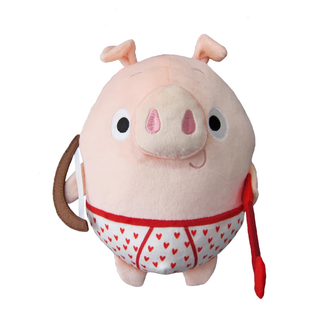 Amazon.com: MerryMakers Cupig the Valentine's Day Pig Plush, 9.5