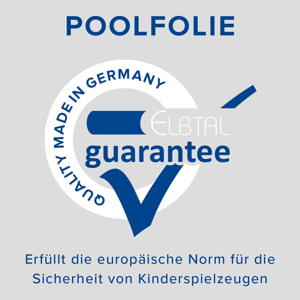 Folie oval 0,8 mm blau 300 x 500 x 135 cm, Deutsche Herstellung, Auskleidung, Innenhülle, Stahlwand, Pool, Einhängebiese