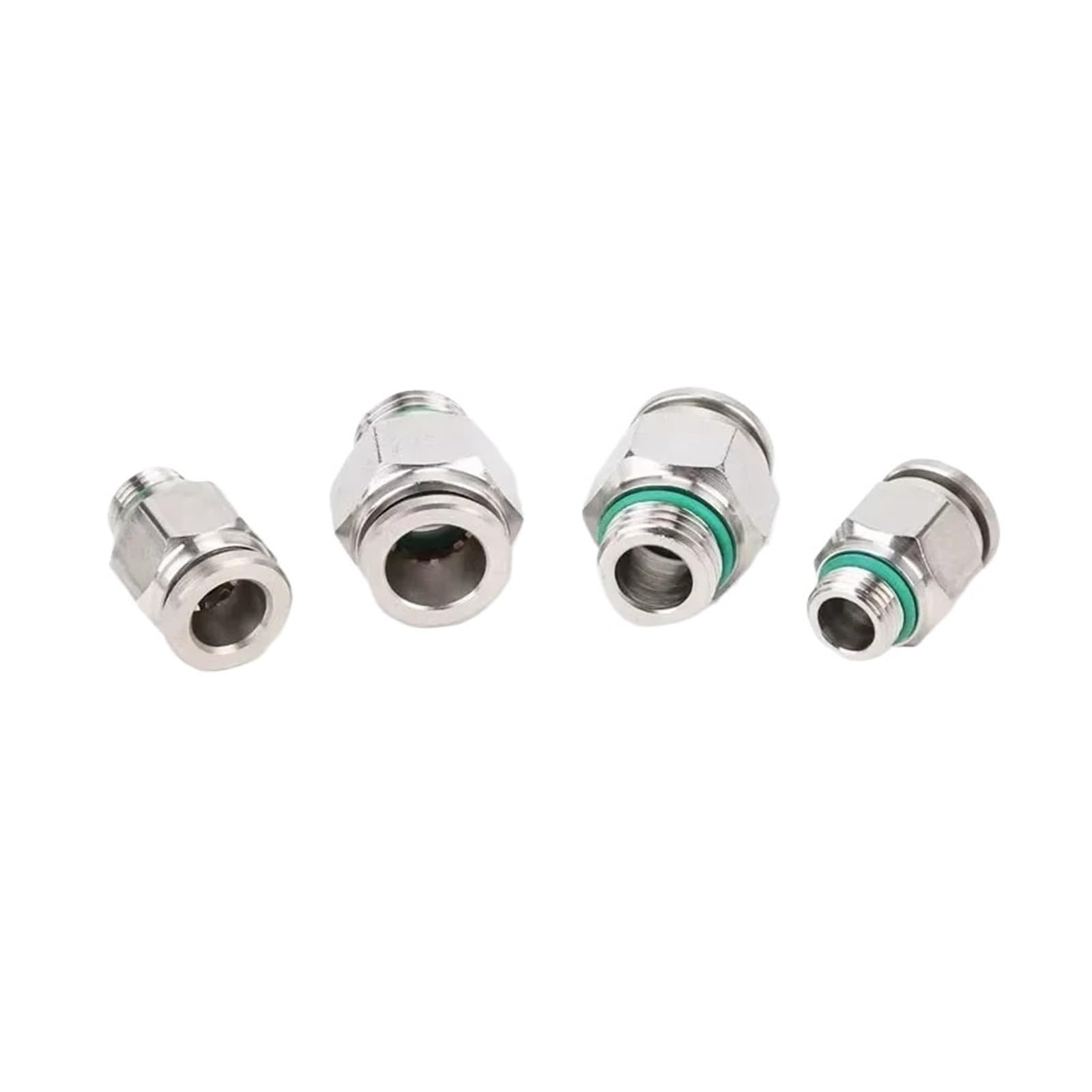 10/50/200 Uds conector de manguera neumática 304 conector de tubo de aire de PC de acero inoxidable M5 1/8 1/4 3/8 1/2(PC12-G01,50 PCS)