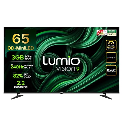 Lumio Vision 9 2026 165cm (65 inches) 4K Ultra HD Smart QD-MiniLE...
