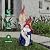Generic Garden Gnome Statues Solar Outdoor Decor Hold Torch Waterproof LED Lights Gnomes Sculpture for Outside Lawn Patio Yard Ornament, Red