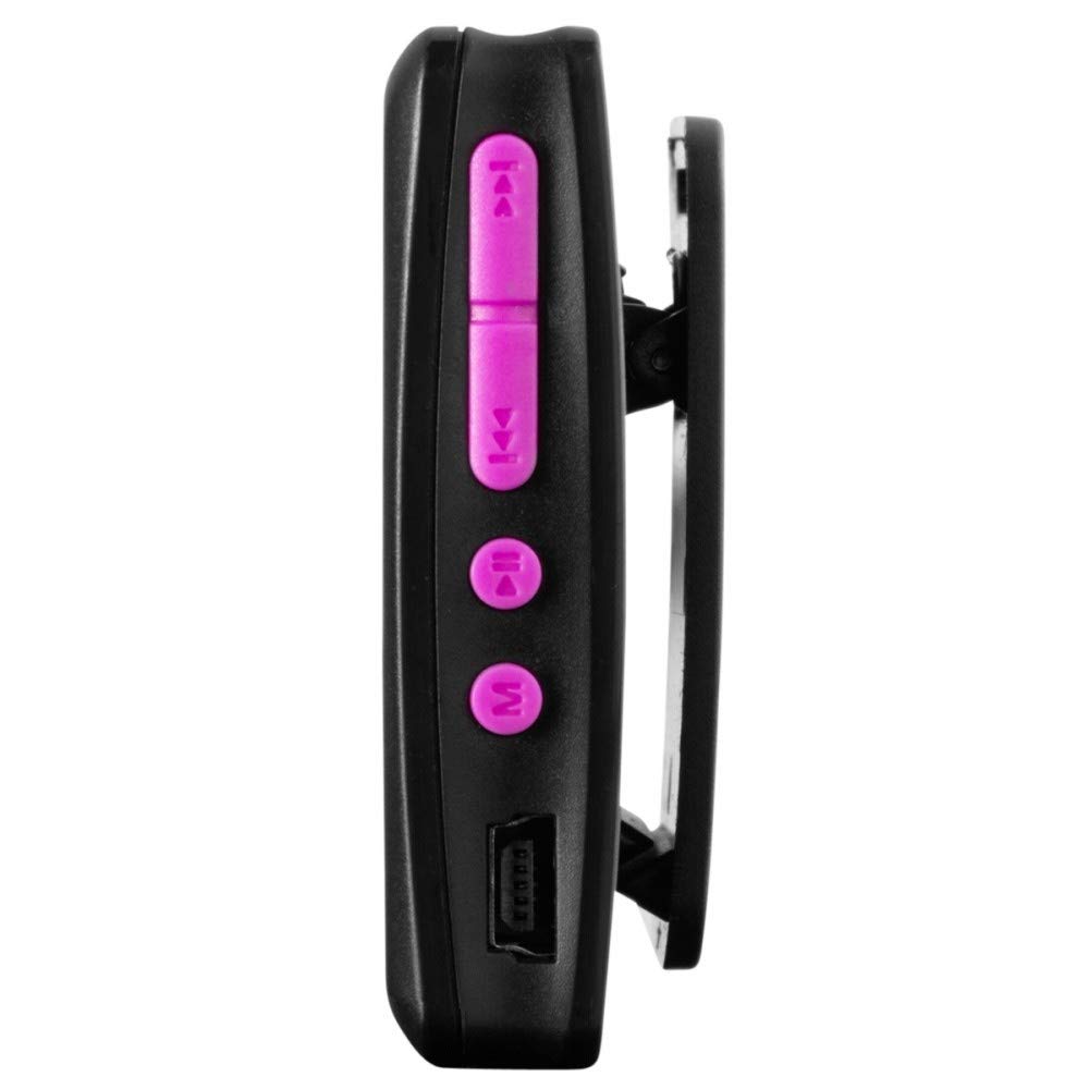 Lenco Odtwarzacz MP4 Podo-152 wbudowany krokomierz, ekran LCD 4,6 cm, pamięć wewnętrzna 4 GB, gniazdo na karty SD, USB - różowy