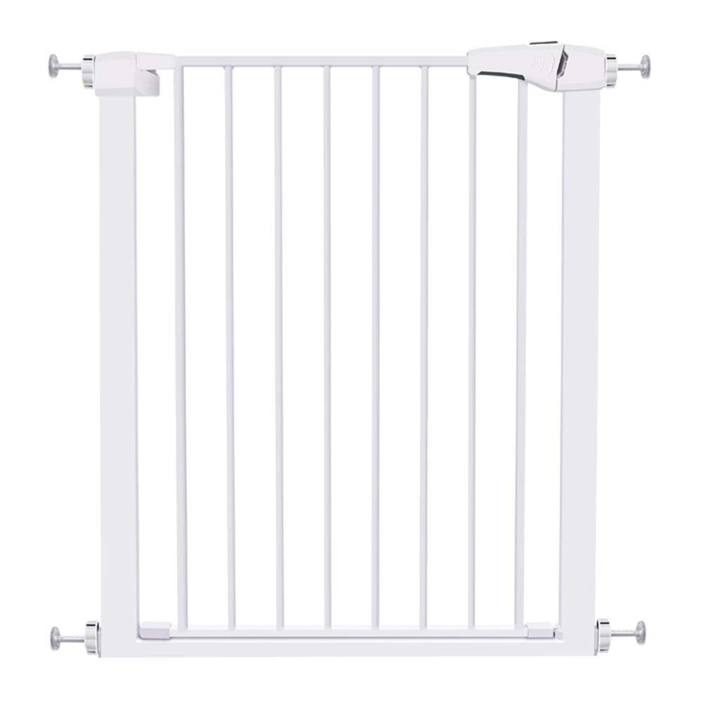 ISCBAFYX Bramka schodowa dla psa Automatyczna bramka zabezpieczająca dla dzieci Otwierana w 2 strony Narożnik kuchenny, przedłużenie (kolor: wys. 75 cm, rozmiar: szer. 132-139 cm)