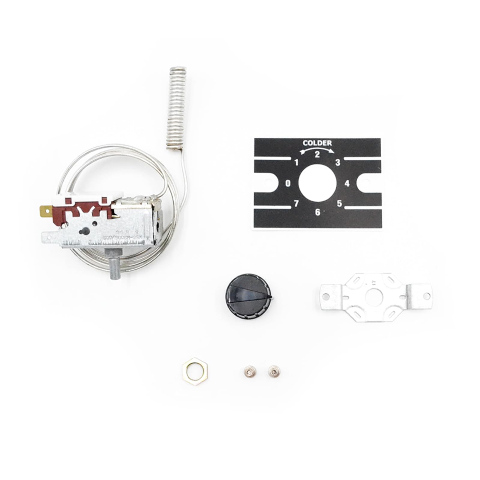 Thermostat Mécanique K50-H2005 avec on/Off – Idéal pour Comptoirs Réfrigérés et à Glace, Sonde Intégrée pour Un Contrôle Précis de la Température