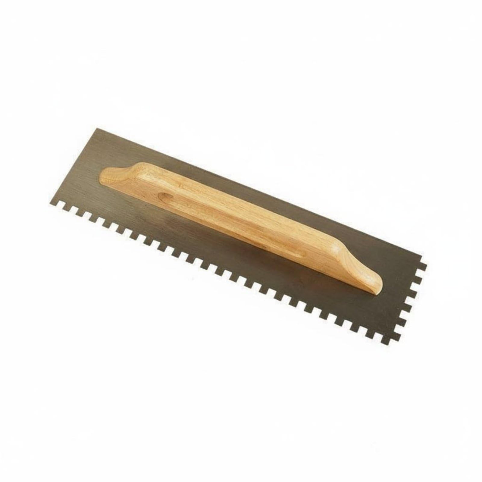 Gralara Dentada Aplicación Uniforme para Enladrillar Mango Ergonómico Paleta de Albañil Dentada para Alicatadores, Albañiles, 60CM, Dientes12x12