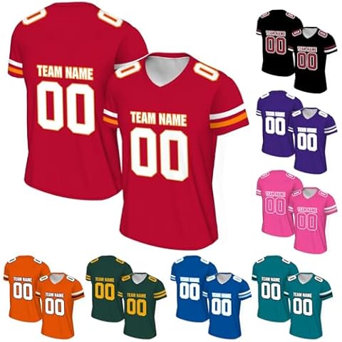 Custom Football Jersey Personalized Jersey for Men Women Customizable Football Jersey Customized Football Shirt Create Your Own Practice Football Jersey Cover