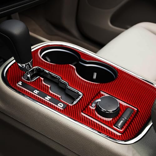 Image of Car Gear Shift Panel Decals for 2011 Dodge Durango Accessories Carbon Fiber Interior Stickers