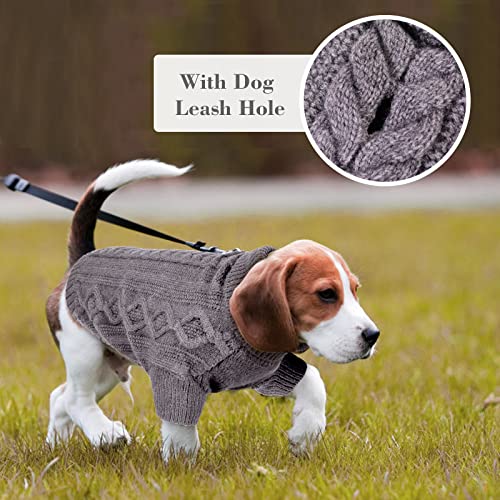 Hjumarayan Hundepullover Grosse Hunde - Hundepullover mit Geschirrloch, Pullover Hund Warme Strickpullover, Winter Hundepulli mit Beinen, Pullover für Große Hunde (Grau XL)