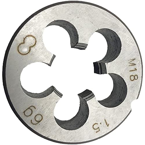 Terraja redonda M18 x 1.5 HSS de rosca métrica pulida para acabados industriales sin rebabas