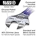Klein Tools D86932 Adjustable Wrench, Forged with Slimmer Jaw and a High Polish Chrome Finish, 4-inch