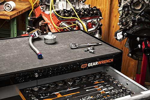 Image of GEARWRENCH 83 Pc. 1 /4, 3 /8 inch, 1 /2 inch 90-Tooth SAE /Metric Mechanics Tool Set with EVA Foam Tray - 86529