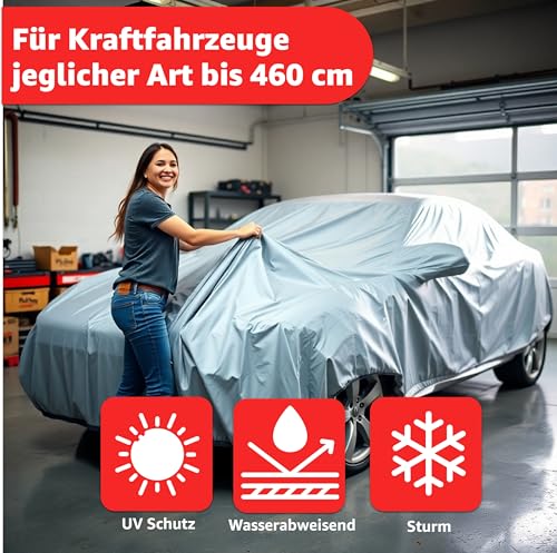 Universal Autoplane Autoschutzhülle Vollgarage Auto Garage Abdeckung - Car Cover - Abdeckplane wasserdicht - Autoabdeckung - Outdoor & Indoor - 430 * 175 * 150 cm