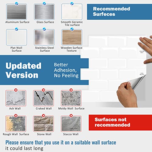 Morcart Upgrade, Peel And Stick Backsplash, 12"X12" Premium Thicker Design Peel And Stick Tile For Kitchen Backsplash (1-Sheet Light Grey)… #TOP6