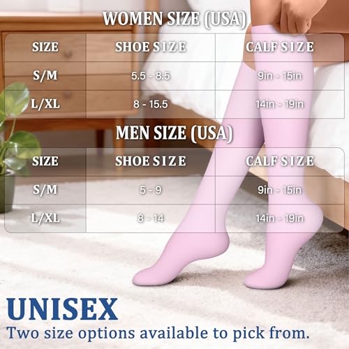 Image of FEYHAY Copper Compression Socks (3 Pairs) 15-20 mmHg Circulation is Best Athletic & Daily for Men & Women, Running, Climbing
