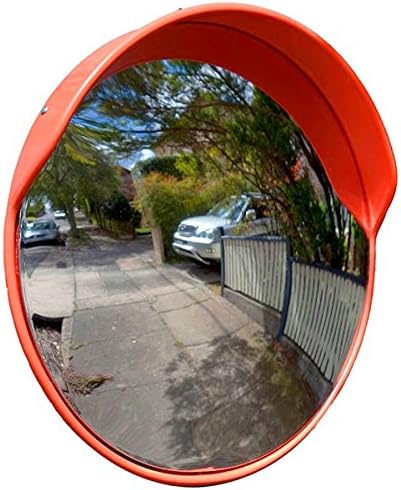 Mofna Unbreakable Traffic Convex Mirror For Safety | Home | Office | Trafic Signal | Safety Singh | Factory | Warehouse | Signal Crossing | Parking | Road Crossing | Car Parking | Hotel | Mall | Public Place | with Adjustable Wall Fixing Bracket to Eliminate Blind Spots and Corners Indoor and Outdoor 60 centimeter
